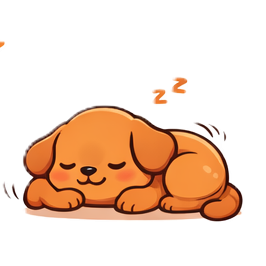 Mascotte chien endormi